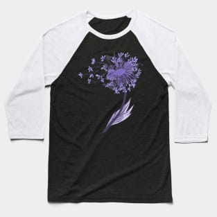 Purple Dandelion Flower Costume - Plant Watercolor Baseball T-Shirt